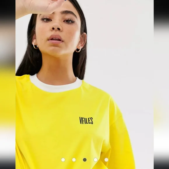 VFILES Logo T-Shirt In Yellow Women's Large (Unisex) #Hypebeast - Picture 4 of 8
